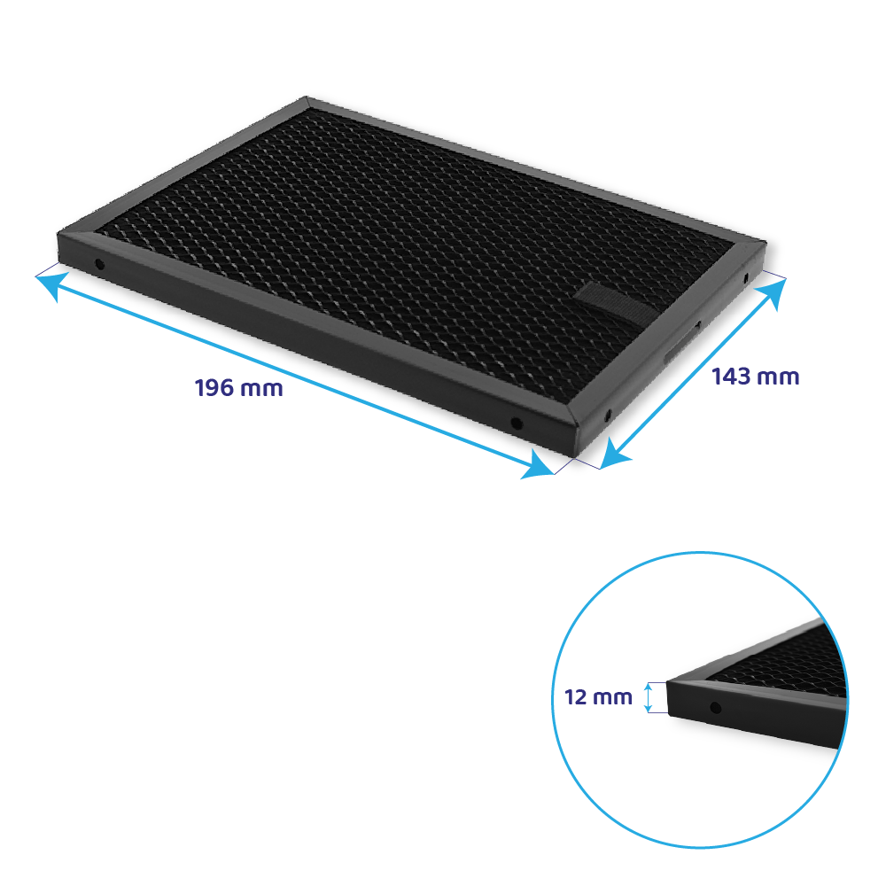 Filtre à charbon régénérable compatible avec Electrolux 140237131010