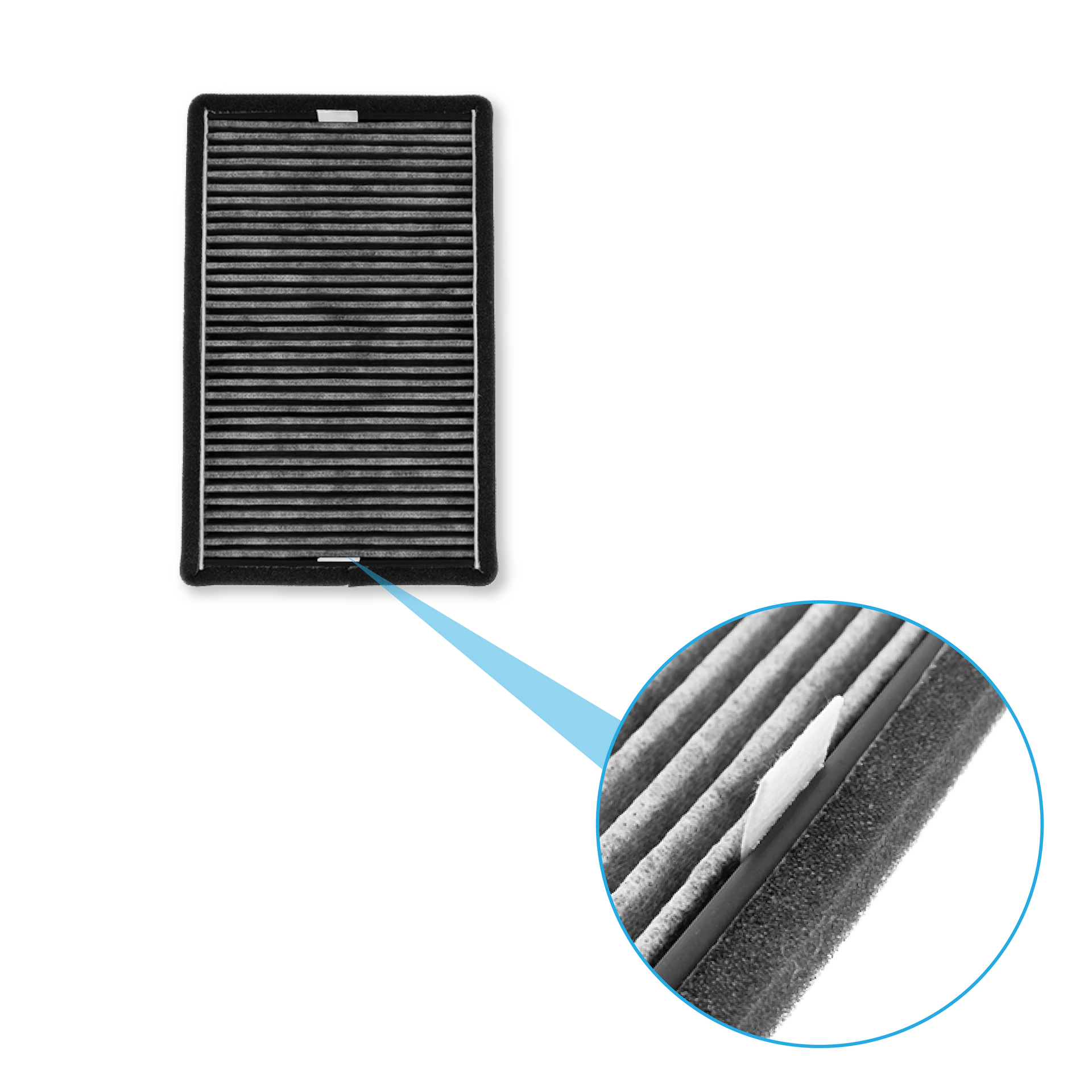 Filtre à charbon actif compatible avec Miele DKF 19-P (2pcs)