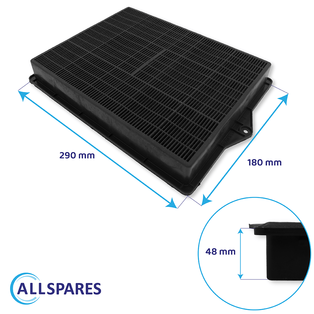 Filtre à charbon compatible avec Zanussi ZHC919X2 / Type 160 / E3CFE160