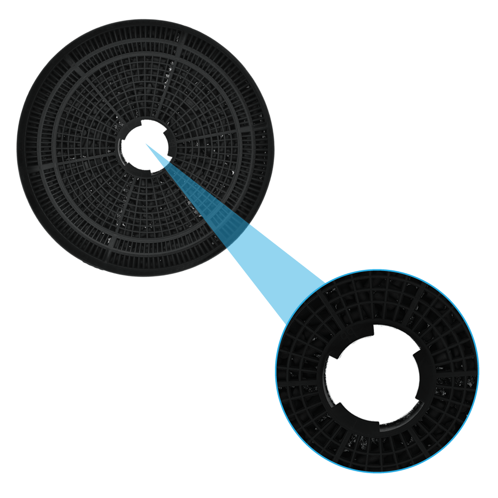Filtre à charbon (2pcs) compatible avec Zanussi OdourClean ZHB62670XA / ZHB92670XA