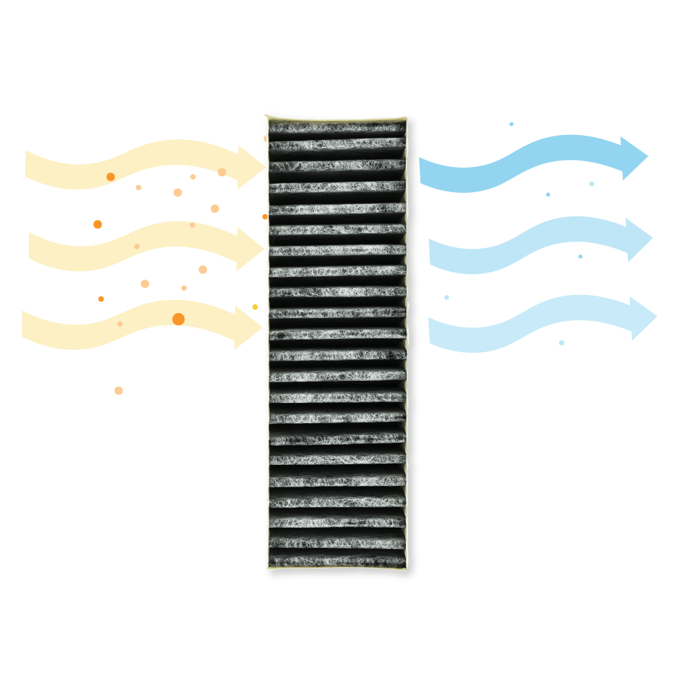 Filtre à charbon (2pcs) compatible avec TÄCKNAN IKEA 300