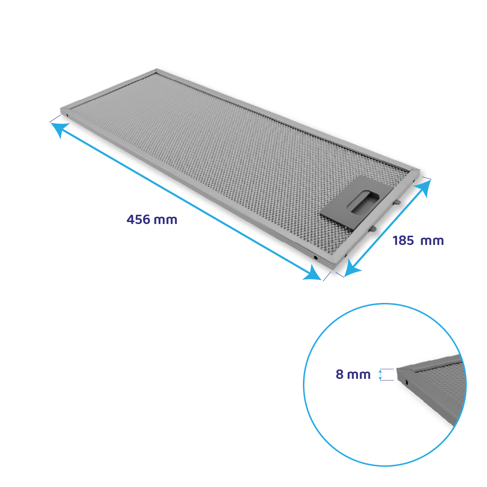 Filtre à charbon (2 pcs) + Filtre à graisse en métal (2 pcs) compatible avec Bosch DFT63AC50