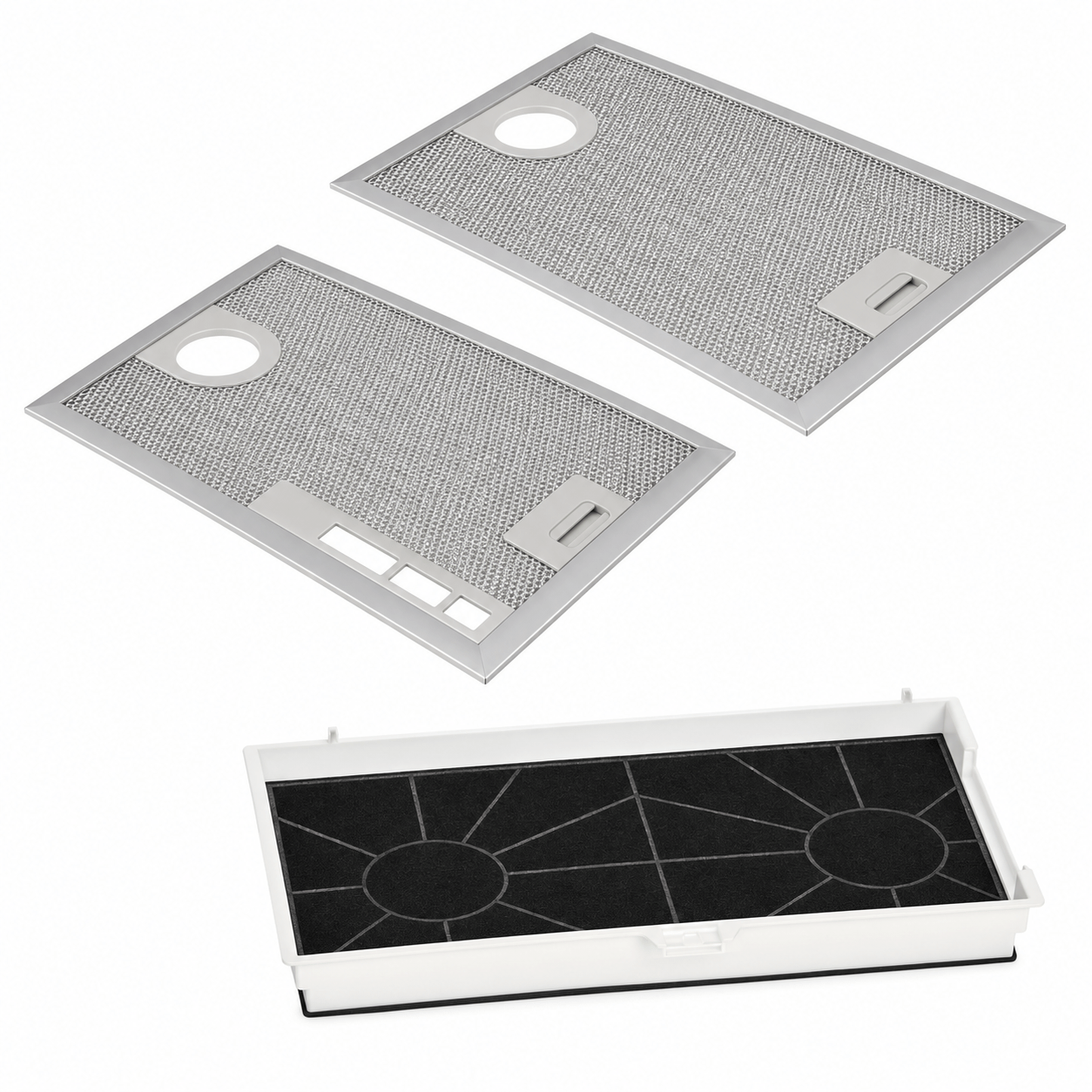 Pack Bosch DHL555B… - 1x filtre à charbon et 2x filtres métalliques