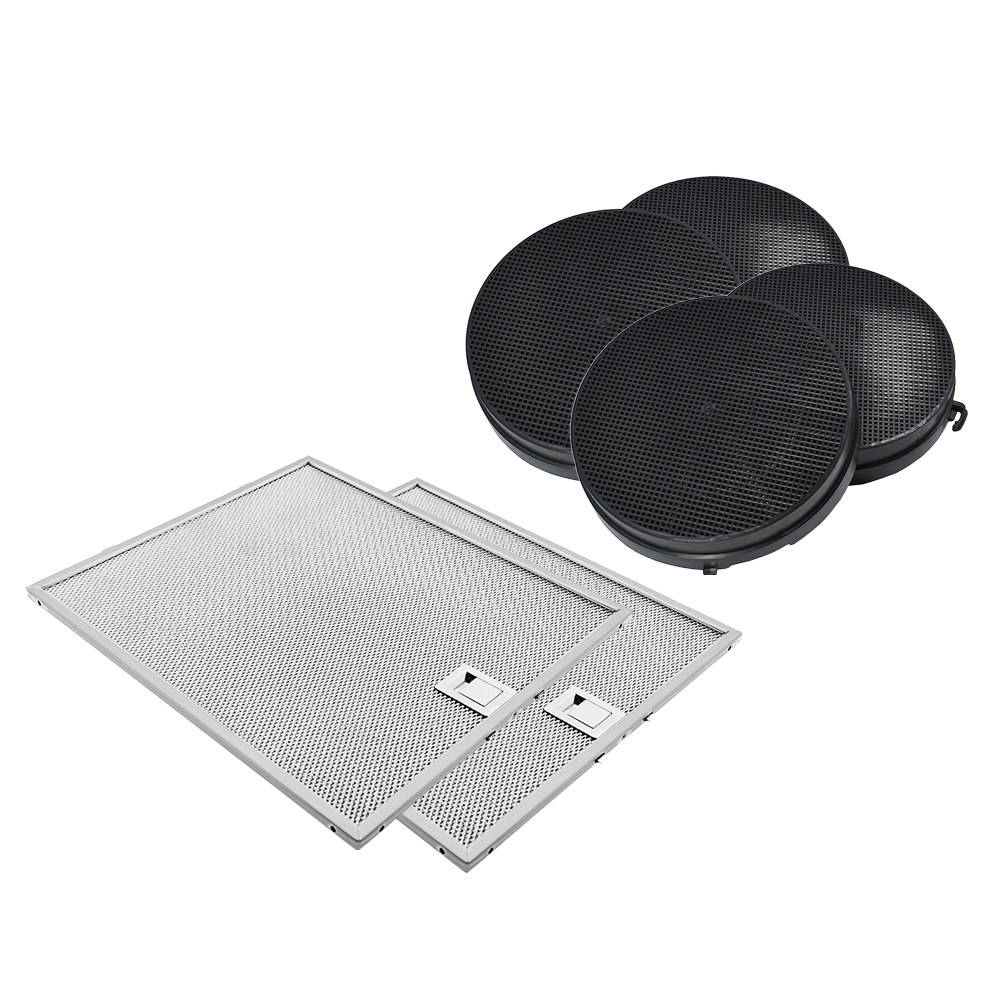 Pack Falmec Quasar – 4x filtre à charbon et 2x filtre métallique