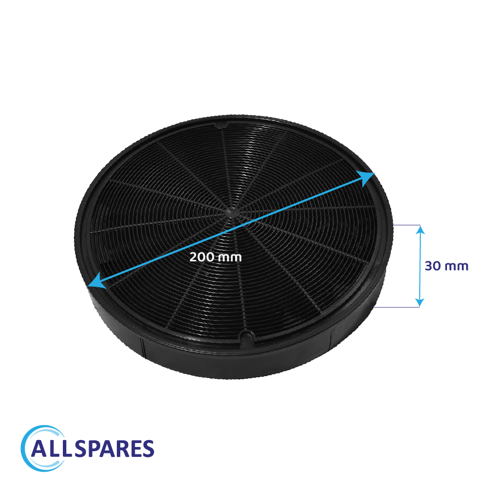 Filtre à charbon (2pcs) Zanussi EFF62 / E3CFF62 par AllSpares