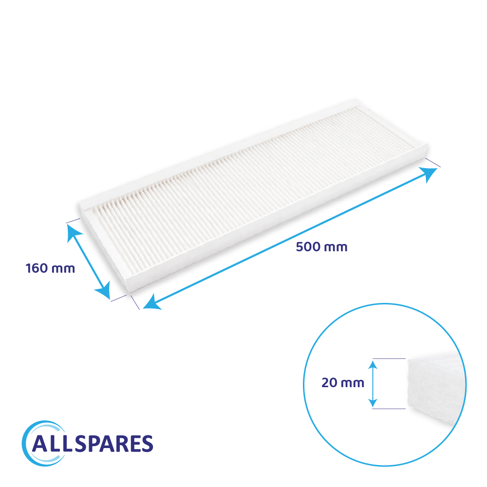 Filtre pour VMC (2pcs) Zehnder ComfoAir Q350/Q450/Q600 (F7/G4) par AllSpares