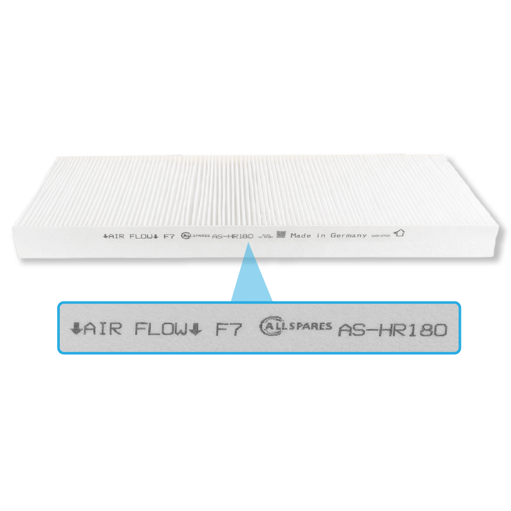 Filtre pour VMC (2pcs) Zehnder ComfoAir Q350/Q450/Q600 (F7/G4) par AllSpares