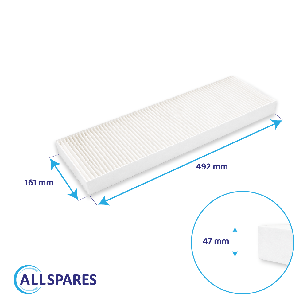 Filtre pour VMC (2pcs) Vaillant RecoVAIR VAR 260/4 / 360/4 (F9/G4) par AllSpares