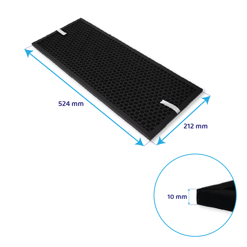 Kit de filtres (2pcs) compatible avec Rowenta XD6077 (Allergy) et XD6066 (Charbon)