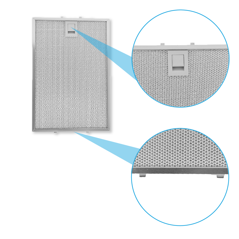 Filtre à graisse en métal 320x220mm 362380 / 00362380 par AllSpares
