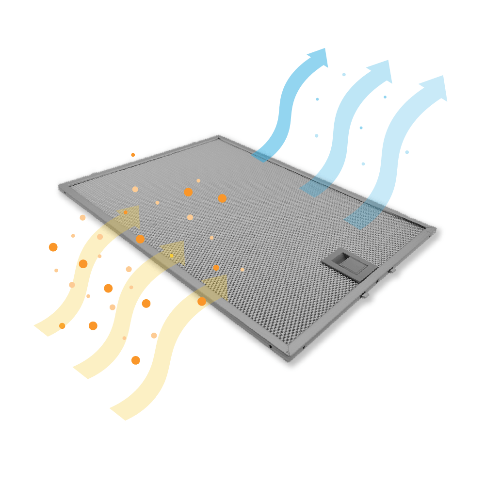 Filtre à graisse en métal 358x265mm Constructa 703451 / 00703451 par AllSpares