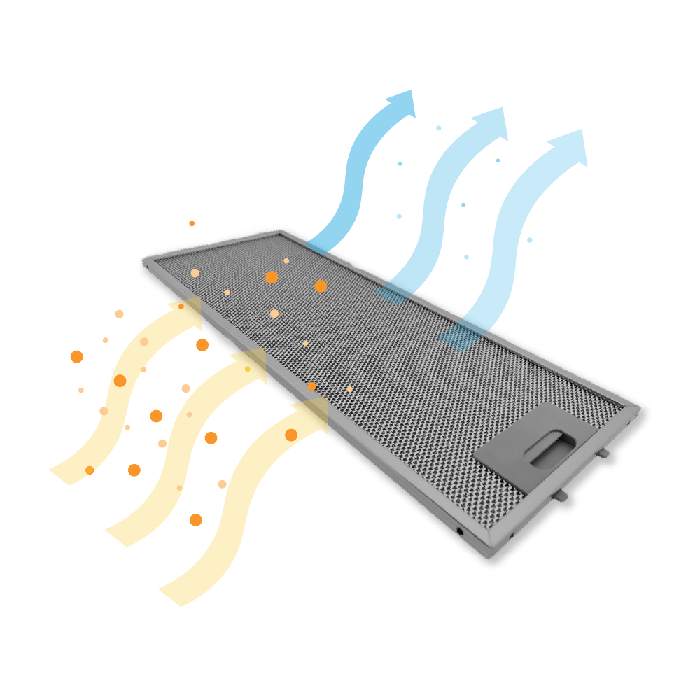 Filtre à graisse en métal 445x175mm Constructa 352813 / 00352813 par AllSpares