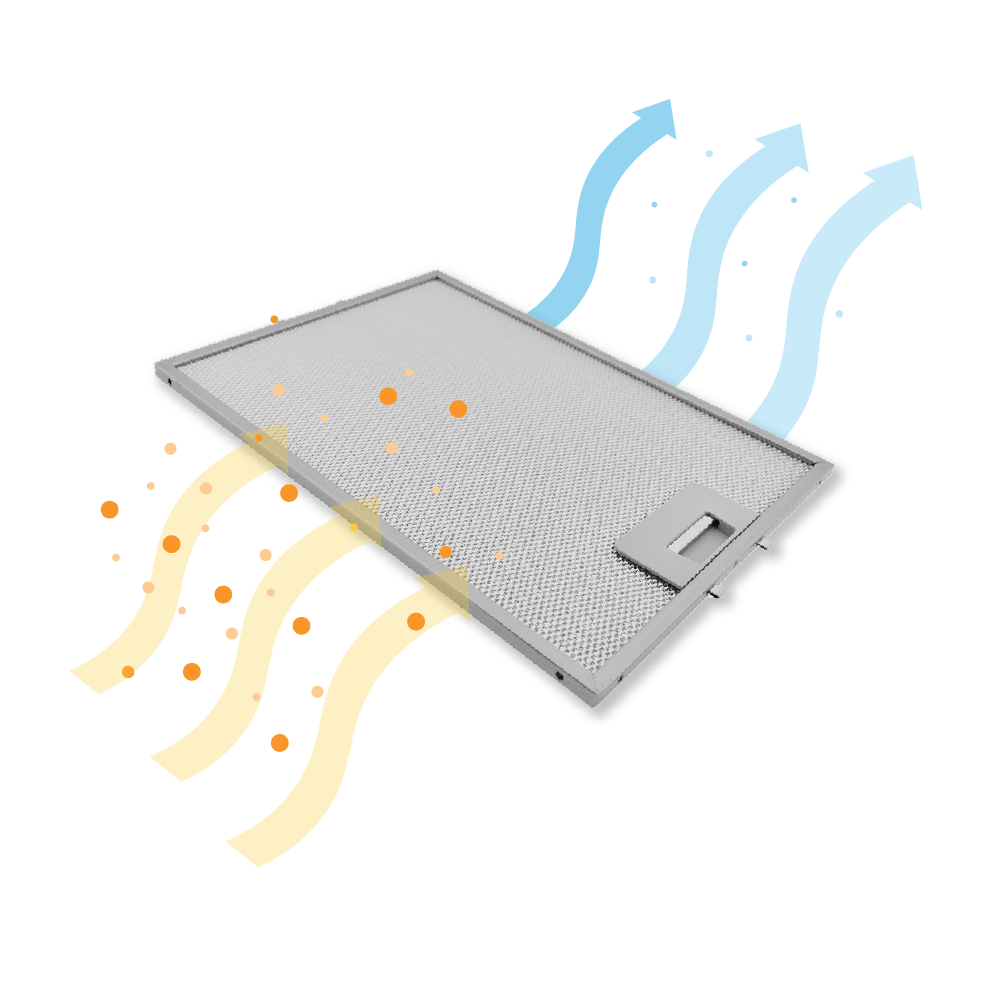 Filtre métallique 327x247mm compatible avec Pando 580058200037