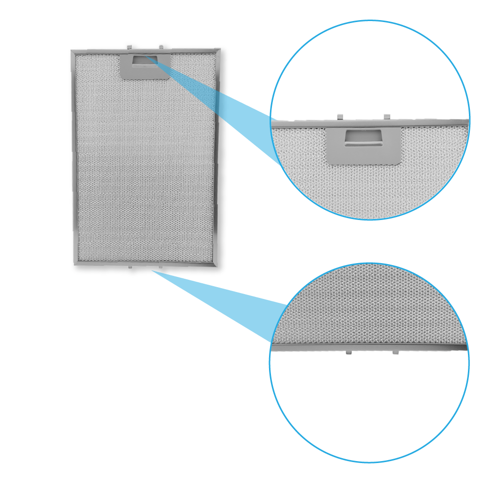Filtre à graisse en métal 365x246mm Pelgrim 88019355 / 23865 par AllSpares