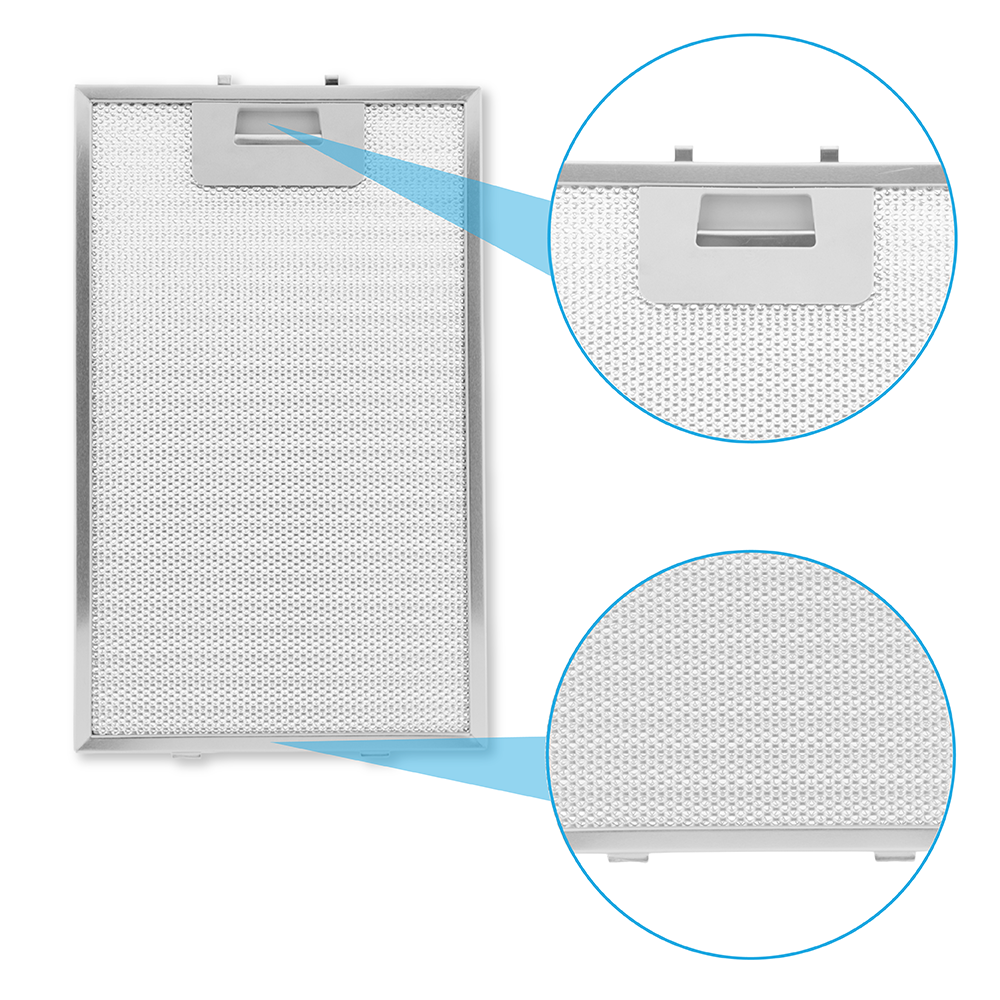 Filtre à graisse en métal 325x197mm compatible avec Electrolux 4055101697