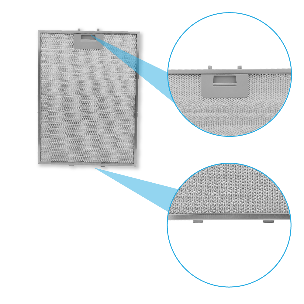 Filtre à graisse en métal 380x283mm Siemens 422872 / 00422872 par AllSpares