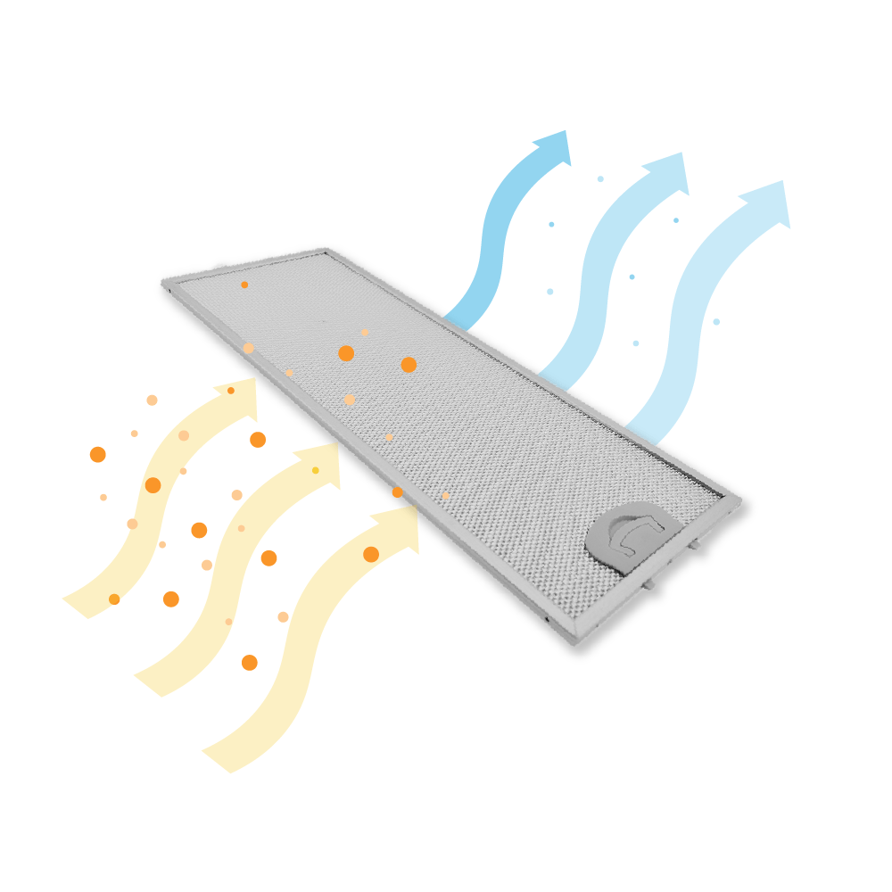 Filtre à graisse en métal 468x183mm ATAG 401468 par AllSpares