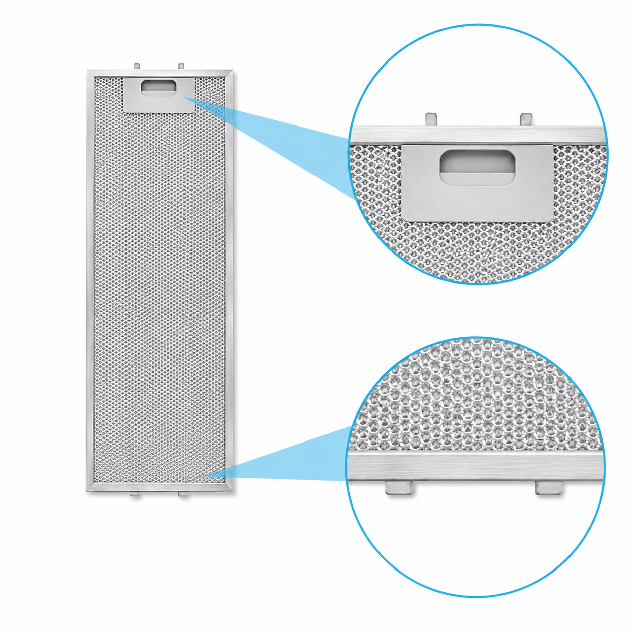 Filtre à graisse en métal 532x176mm 481248058305 / GF023B par AllSpares