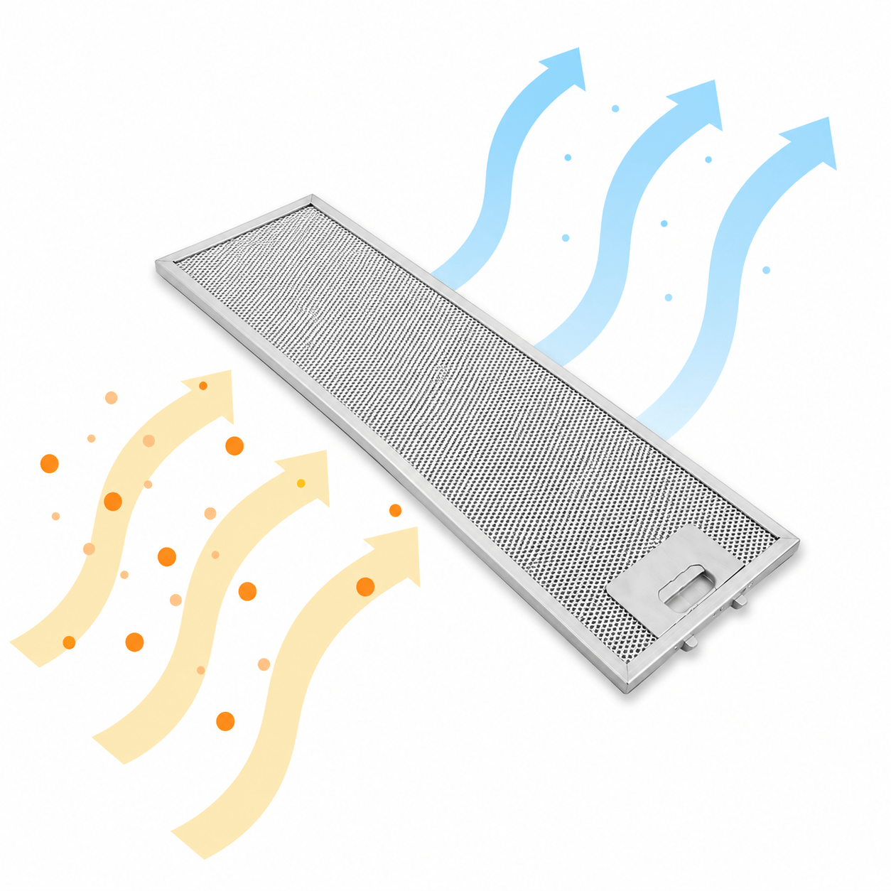 Filtre à graisse en métal 532x176mm 481248058305 / GF023B par AllSpares