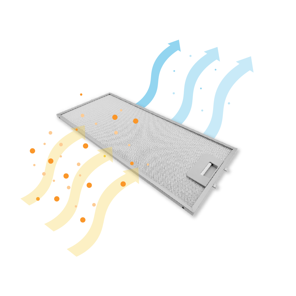 Filtre à graisse en métal 430x200mm 50268357006 par AllSpares