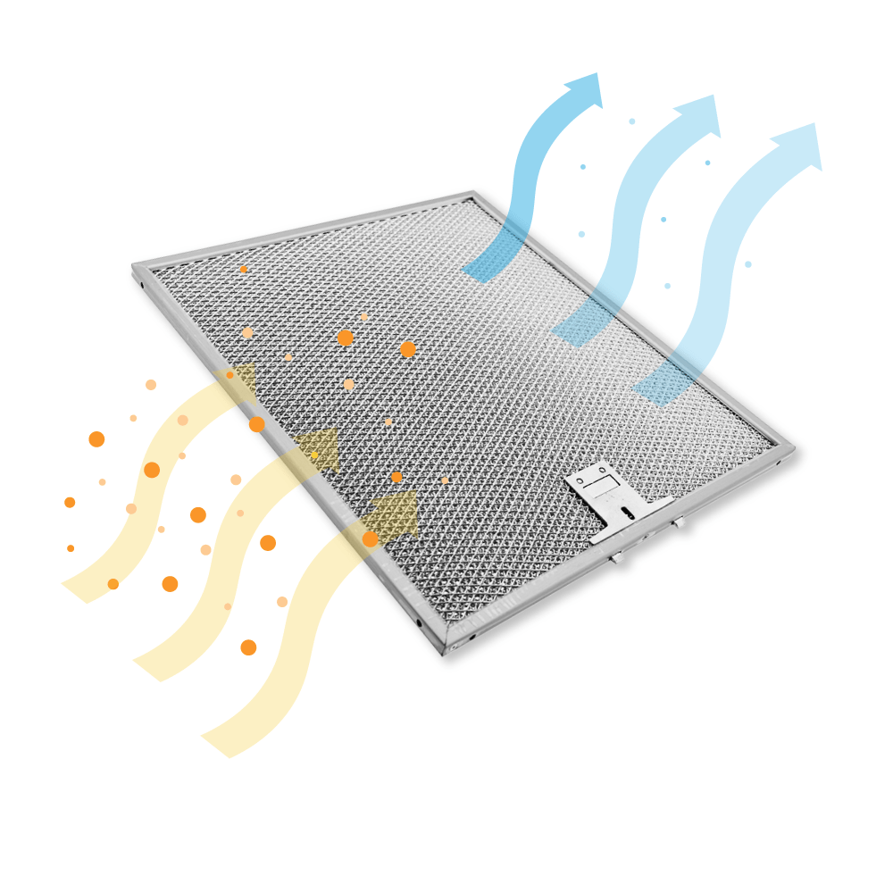 Filtre à graisse en métal 326x290mm compatible avec Falmec Quasar