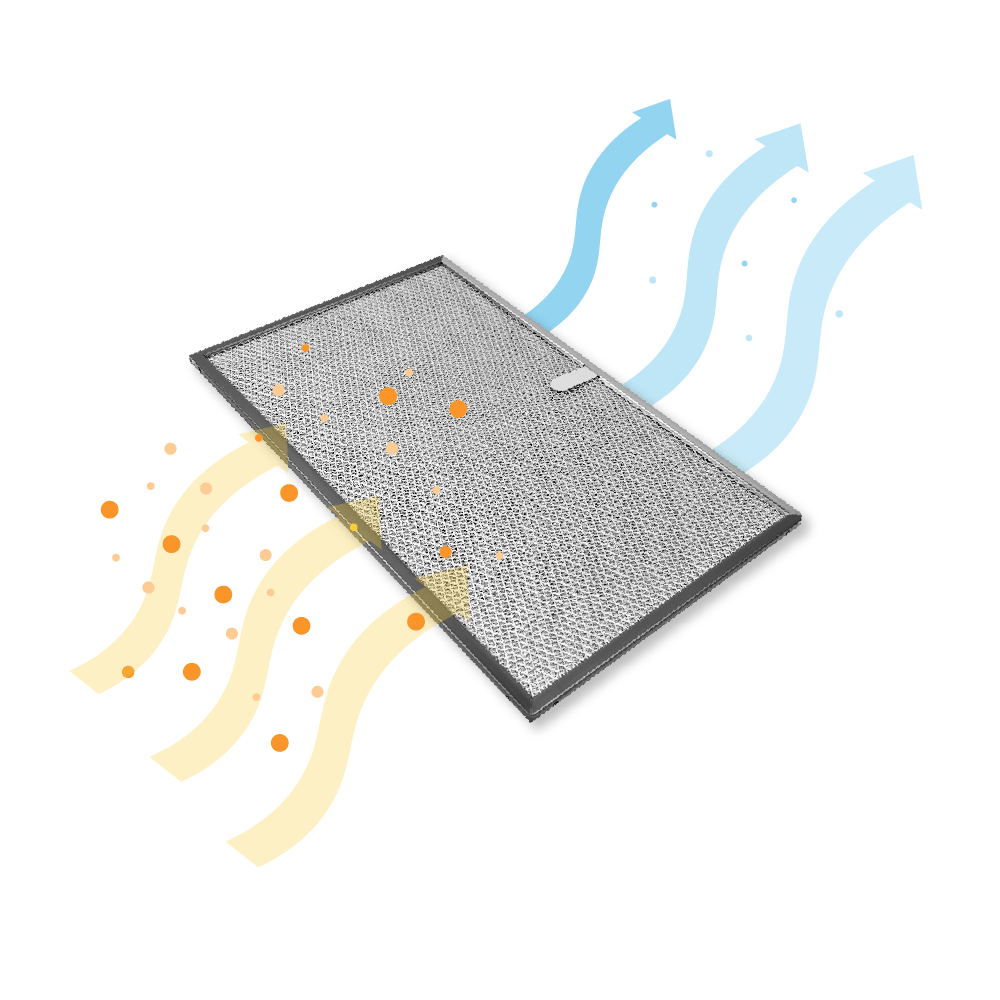 Filtre à graisse en métal 401x247mm Novy 7400020 par AllSpares