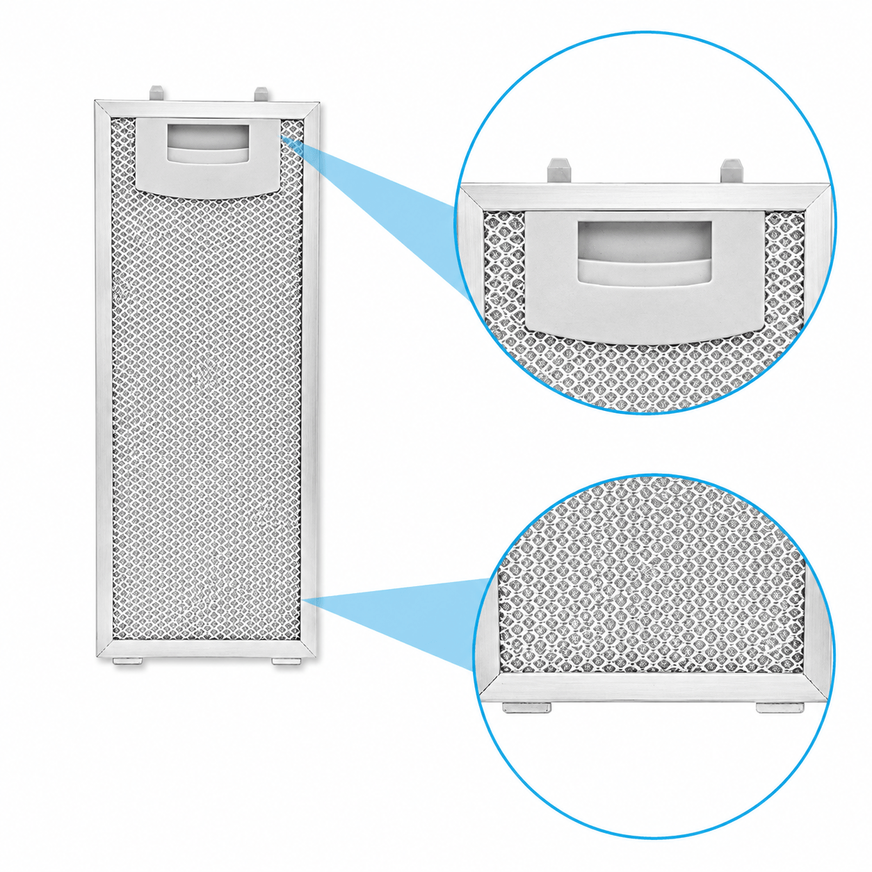Filtre à graisse en métal 250x110mm compatible avec Neff 11022470