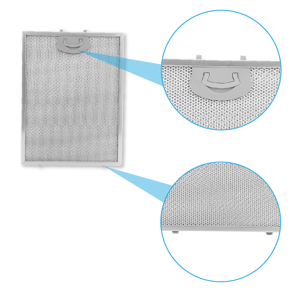 Filtre à graisse en metal 290x220mm compatible avec AIRONE