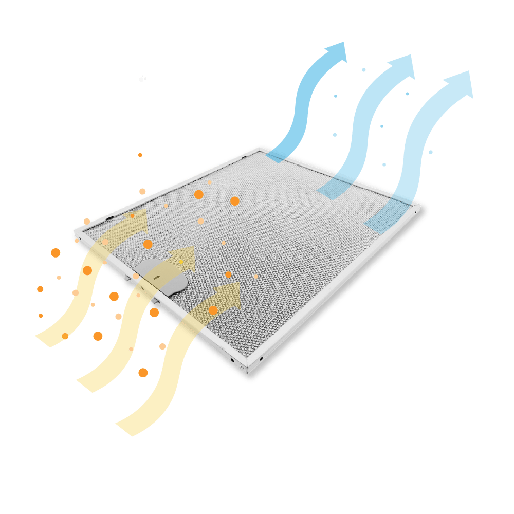 Filtre à graisse en metal 370x310mm compatible avec AIRONE