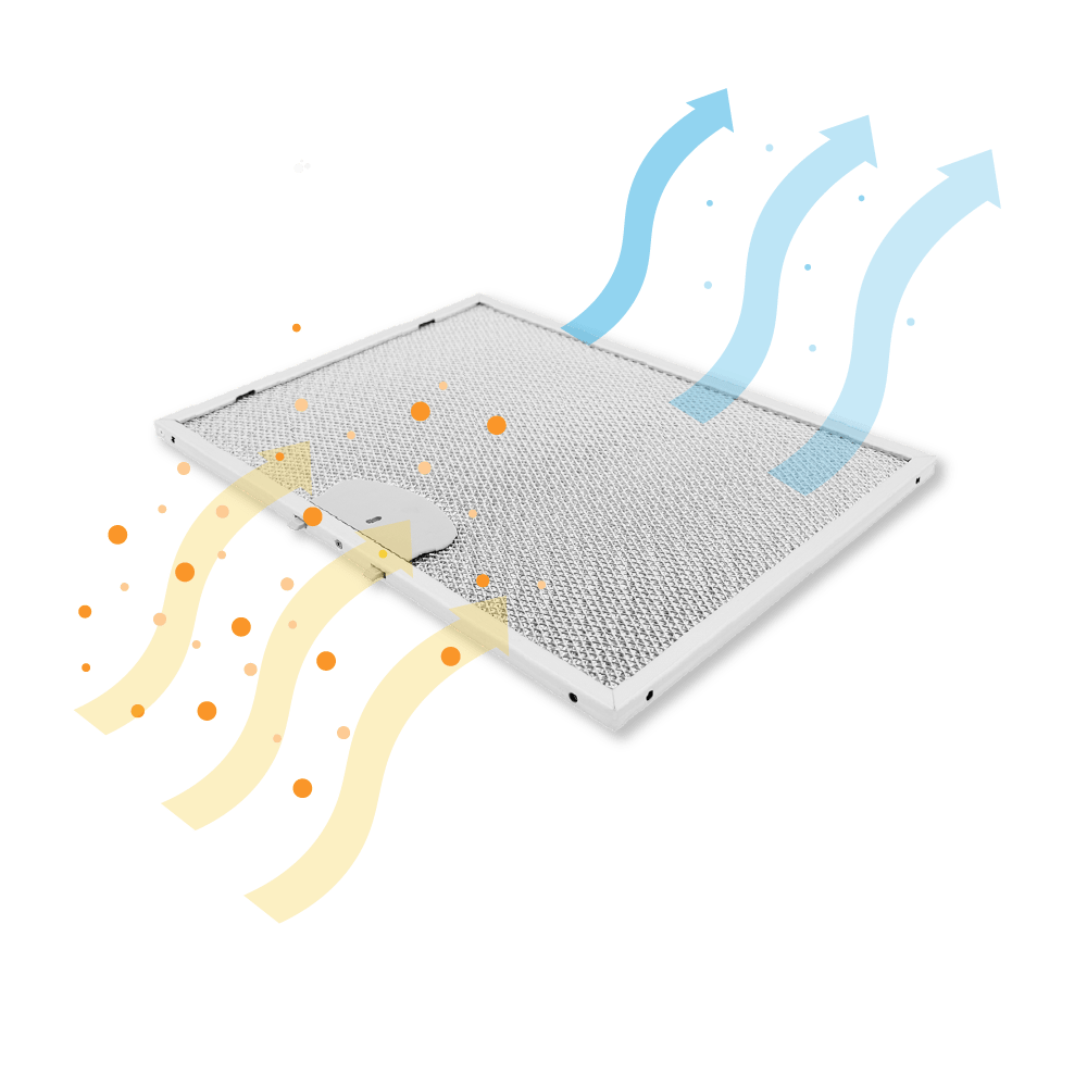 Filtre à graisse en metal 300x225mm compatible avec AIRONE