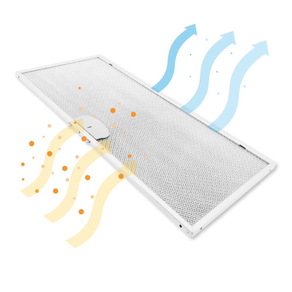 Filtre à graisse en metal 480x220mm compatible avec AIRONE
