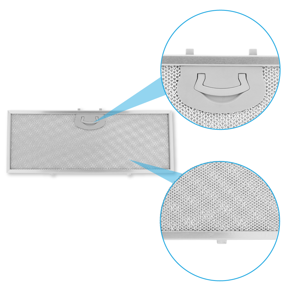 Filtre à graisse en metal 398x150mm compatible avec AIRONE