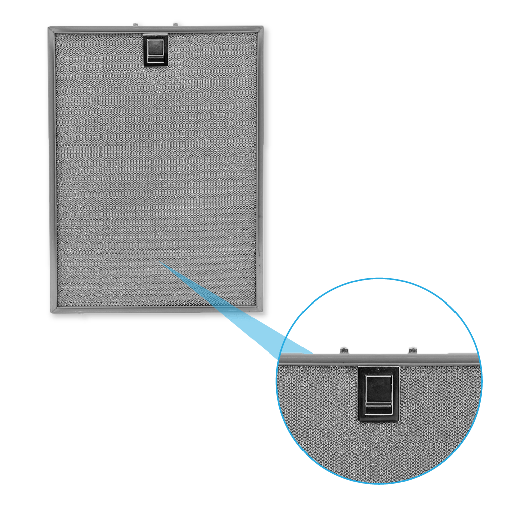 Filtre à graisse en métal 375x280mm d'origine Miele 8270321  