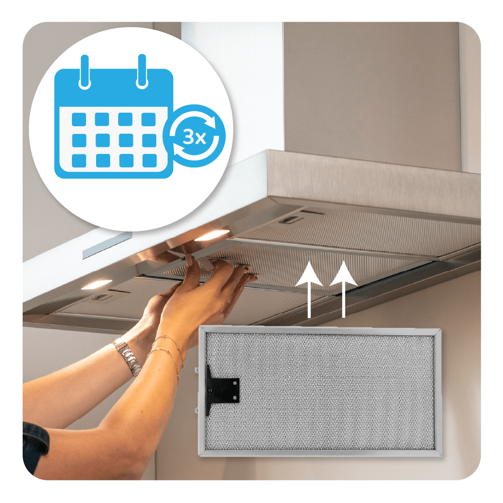 Filtre à graisse en métal 320x171mm compatible avec Miele 8258211