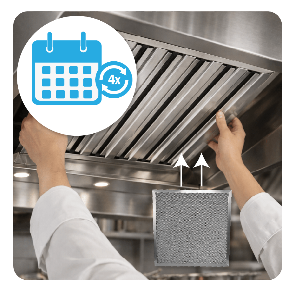 Filtre à maille tricot métallique 500x500x20mm pour hotte de cuisine professionnelle