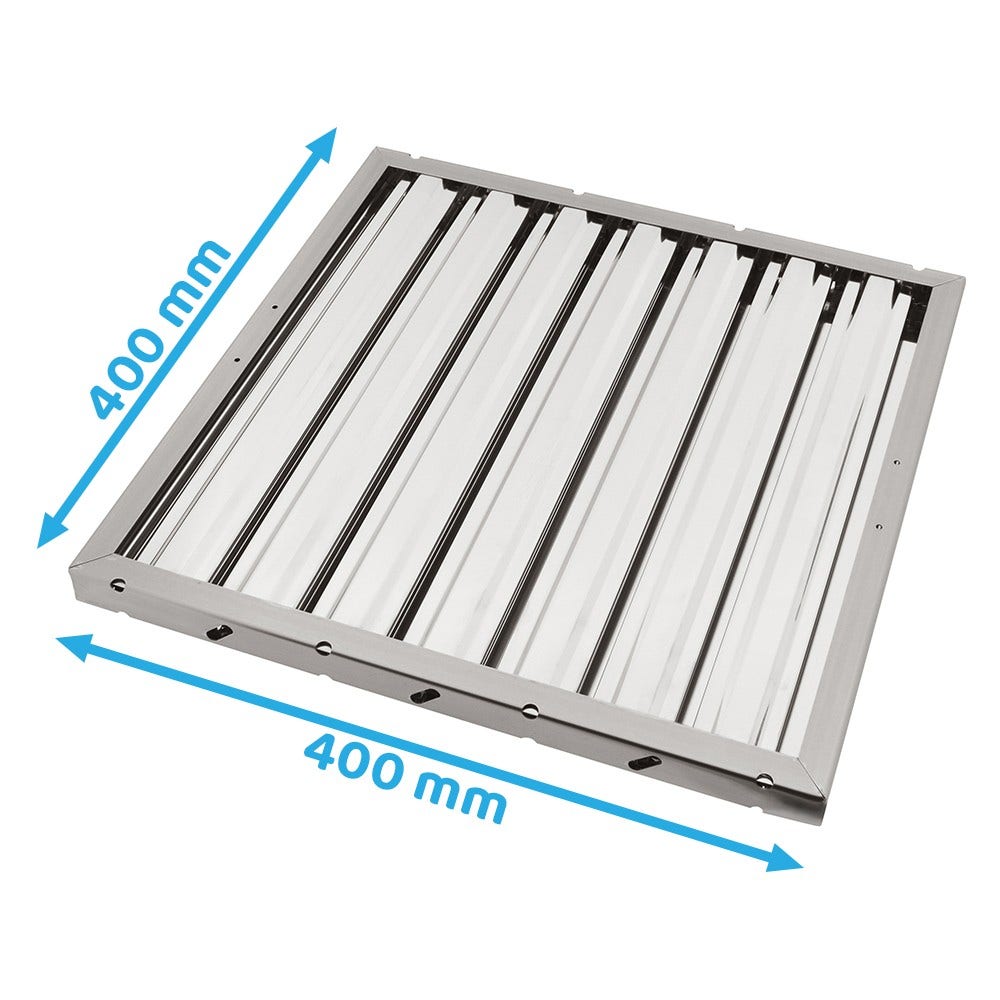 Filtre choc 400x400x25mm (type A) pour hotte pro