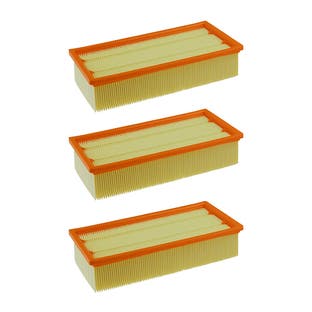 3-Pack Filtre plat compatible avec Kärcher A2701 / A2801 / SE2001 / SE3001