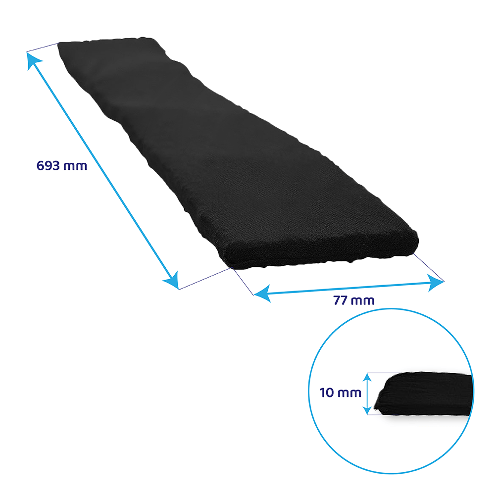 Filtre à charbon longue durée 693x77mm compatible avec Ikea FÖRDELAKTIG 504.494.03 / 905.348.52