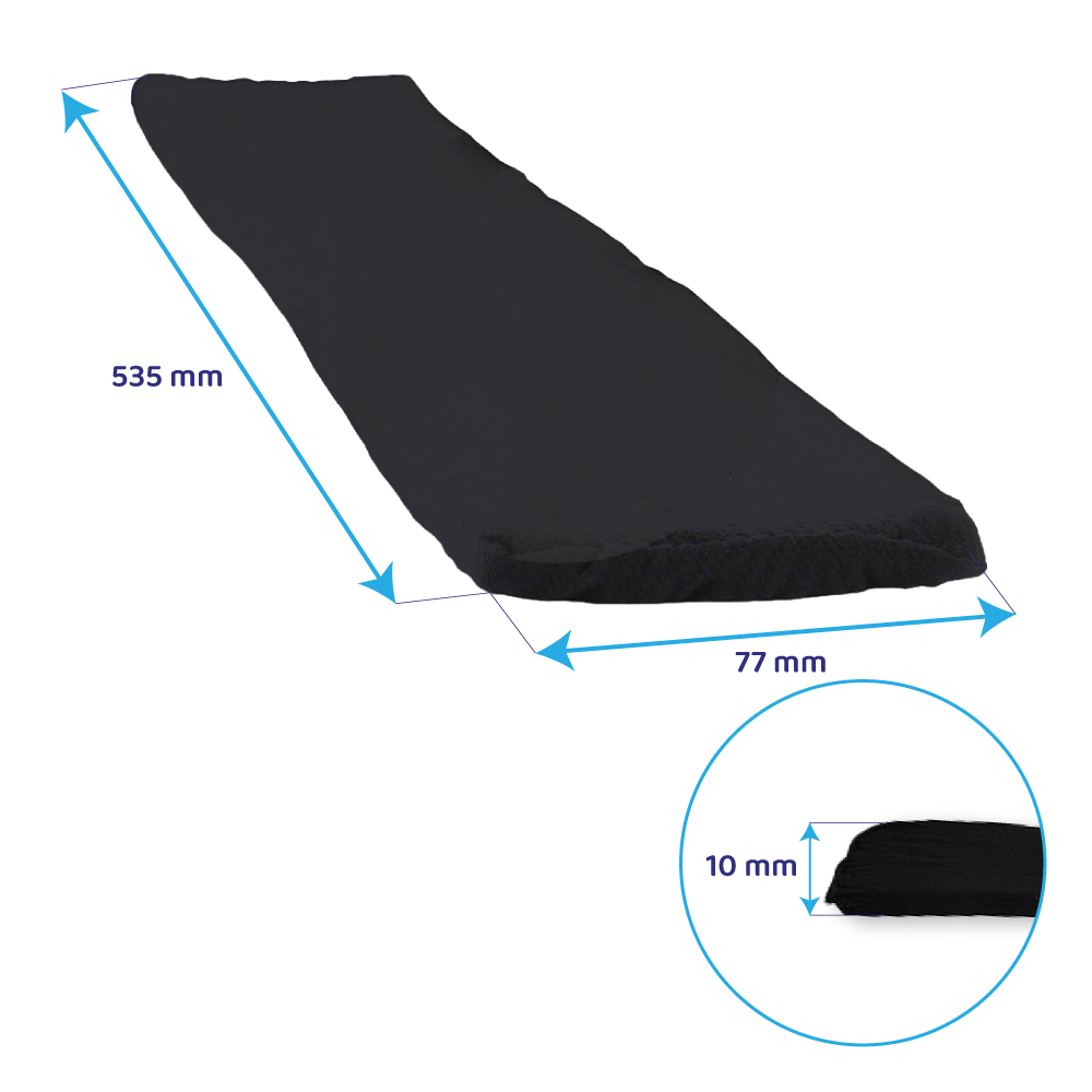 Filtre à charbon longue durée 535x77mm compatible avec Ikea FÖRDELAKTIG 505.348.54 / 405.158.65 / 405.283.25