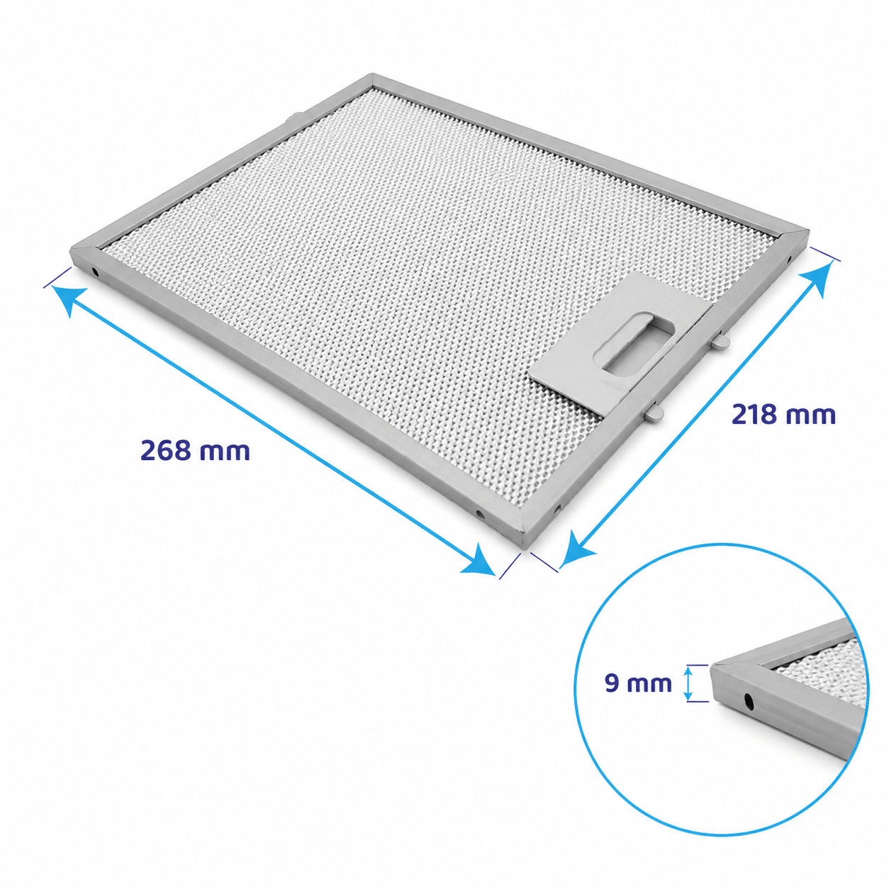 Filtre à graisse en métal 215x268mm compatible avec Ikea 481248048083