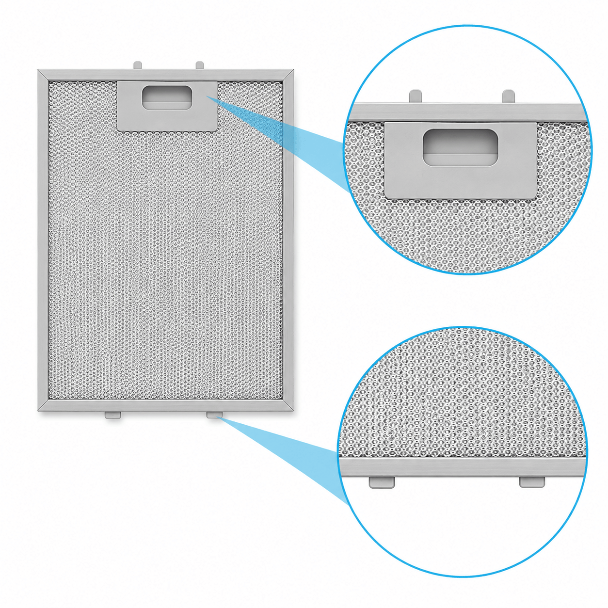 Filtre à graisse en métal 215x268mm compatible avec Ikea 481248048083
