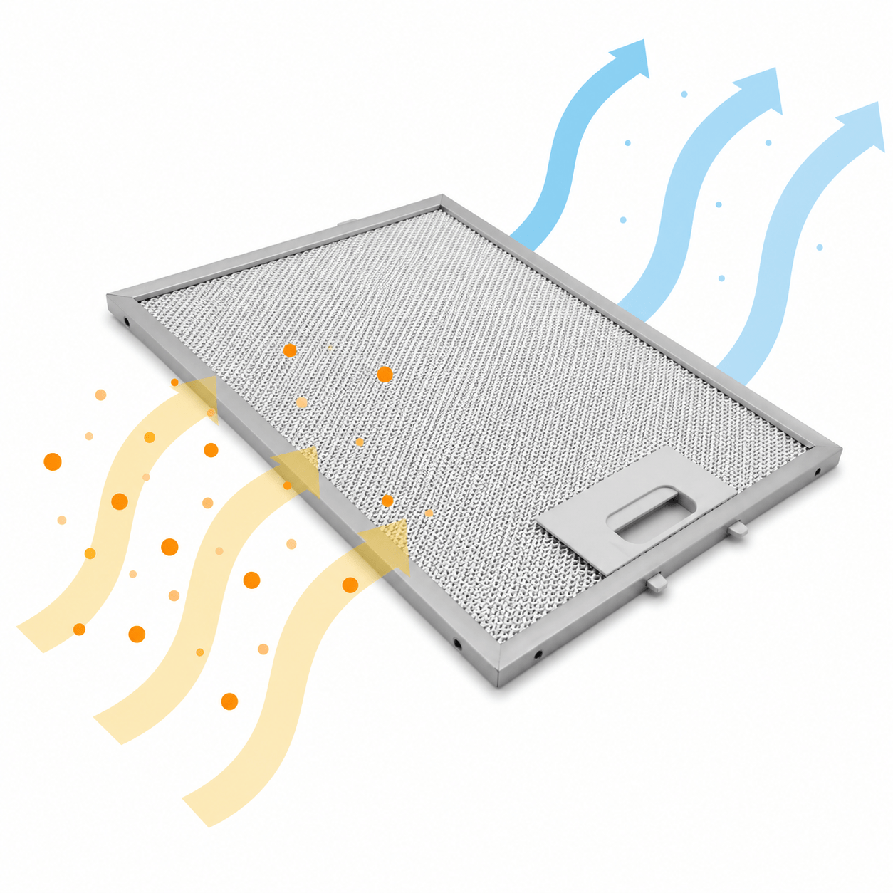 Filtre à graisse en métal 215x268mm compatible avec Ikea 481248048083