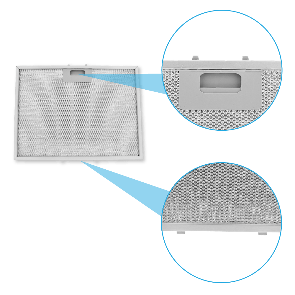 Filtre à graisse en métal 360x270mm d'origine Indesit pour IHVP65FLMK / IVHP62FLTK