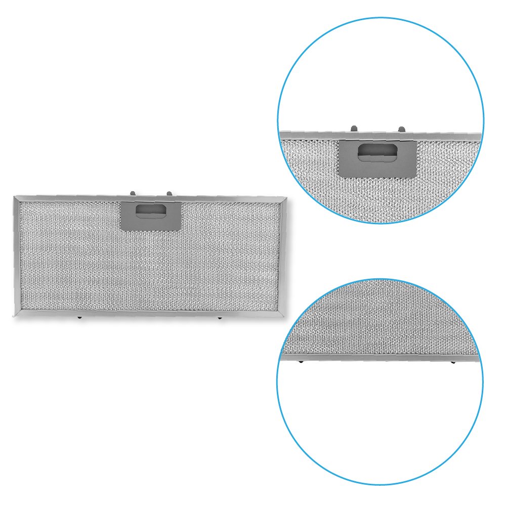 Filtre à graisse en métal 386x173mm d'origine Elica GRI0151365A