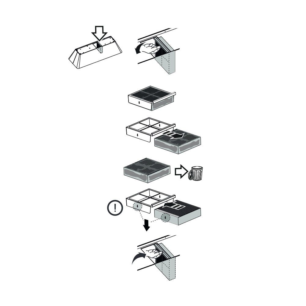 Hepa Filtre d'origine Elica pour hotte IKONA MAXXI / KIT0176157