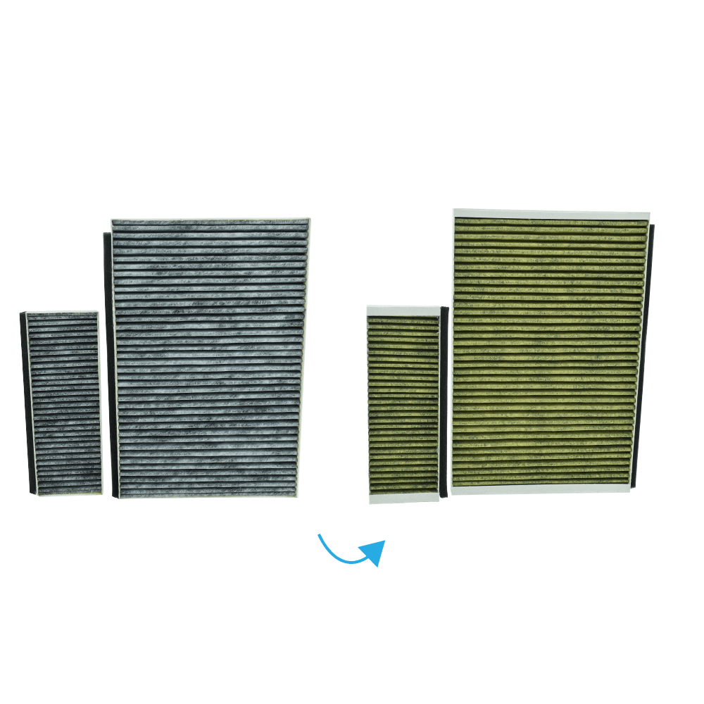 Filtre à charbon (2pcs) convient pour Siemens CleanAir Plus 11041790 / LZ10AKA00