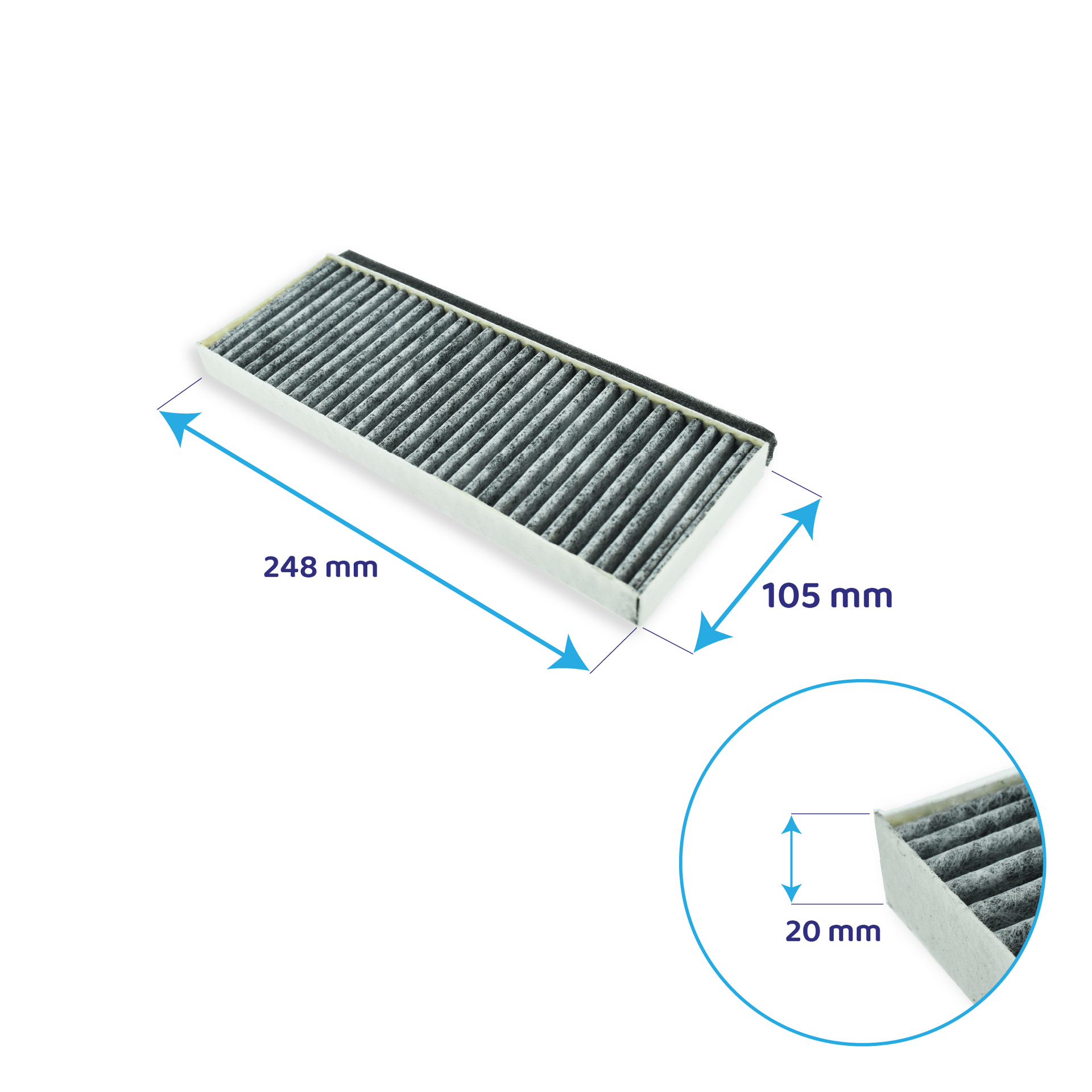 Filtre à charbon (2pcs) convient pour Siemens CleanAir Plus 11041790 / LZ10AKA00