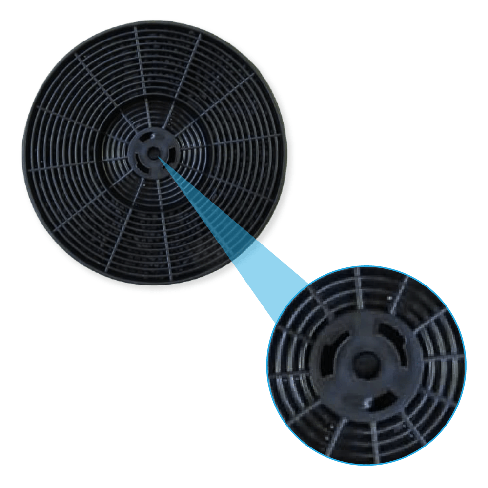 Filtre à charbon (2pcs) d'origine Glem CR720