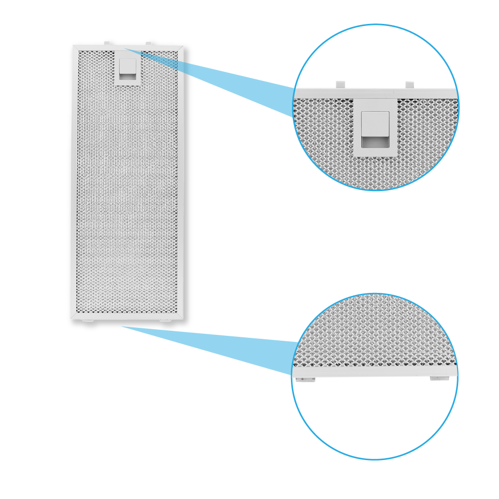 Filtre à graisse en metal 340x140mm d’origine Balay pour 3BC567... / 3BC587...