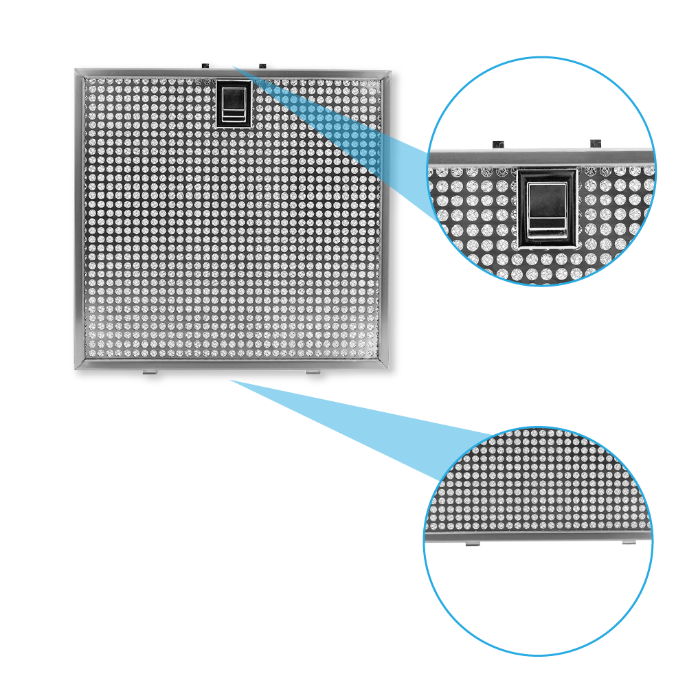 Filtre à graisse en métal 275x290mm compatible avec Ikea FOKUSERA